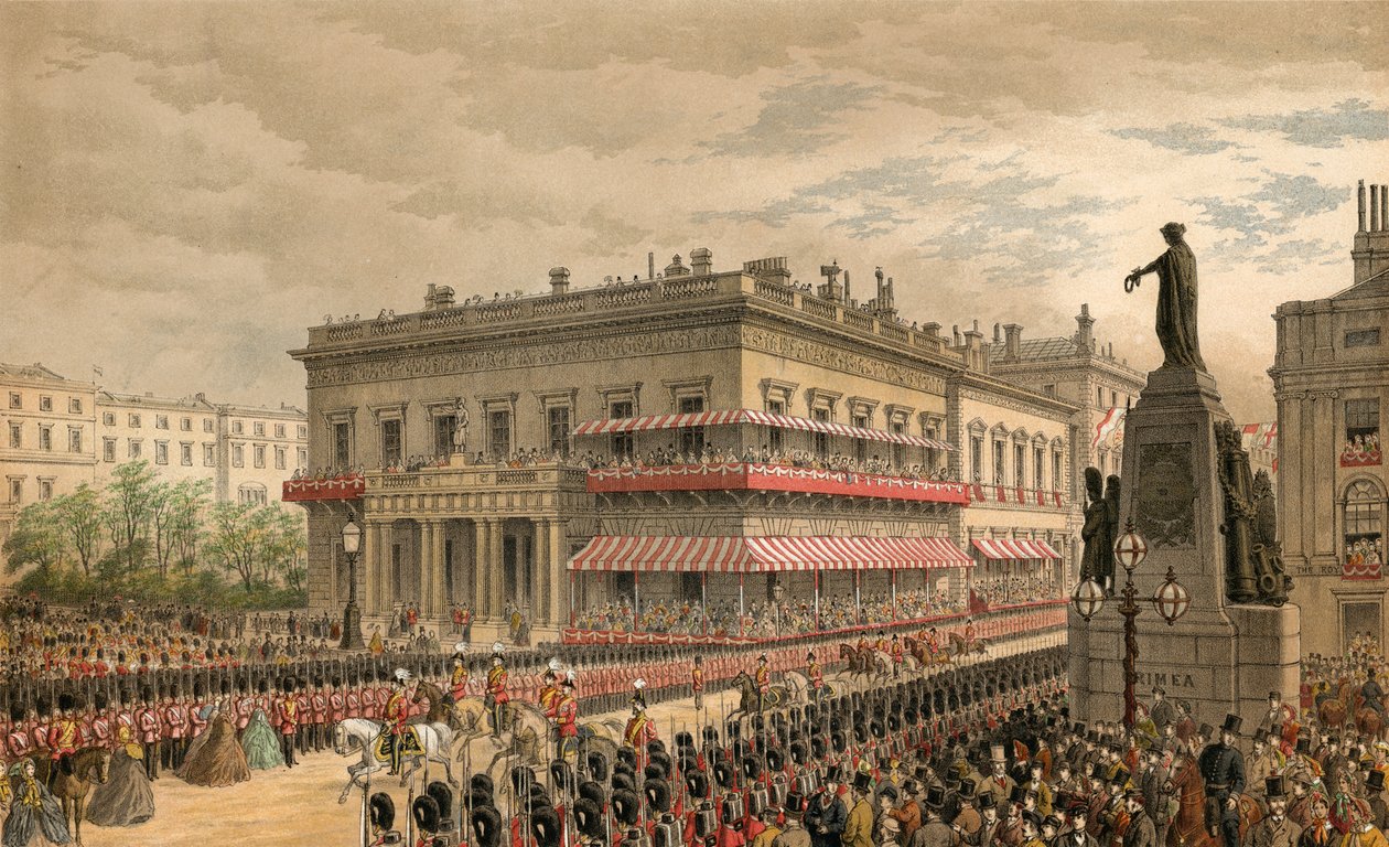 Waterloo Place and Pall Mall, 7 March 1863 by Robert Dudley