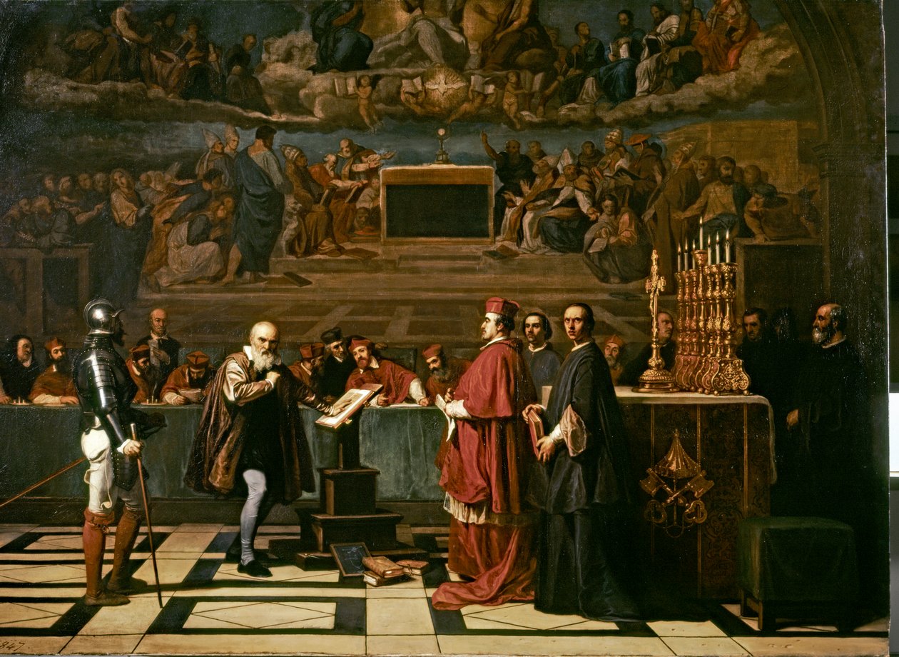 Galileo Before the Holy Office in 1632, 19th-Century by Robert Fleury