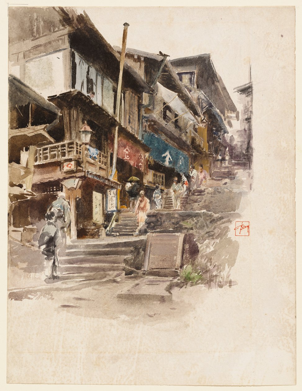 A Street in Ikao, Japan, II by Robert Frederick Blum