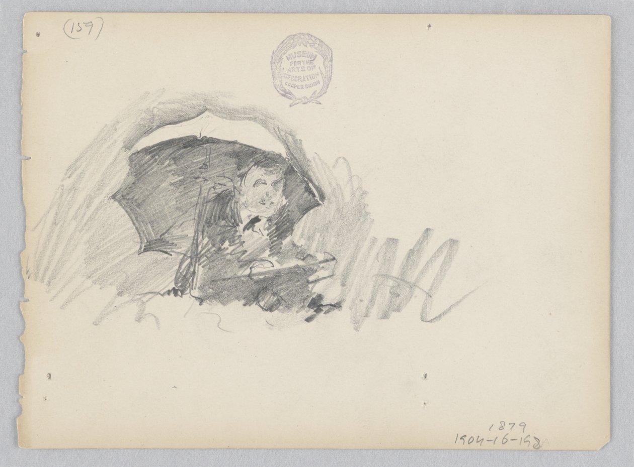 Artist Sketching Outside by Robert Frederick Blum