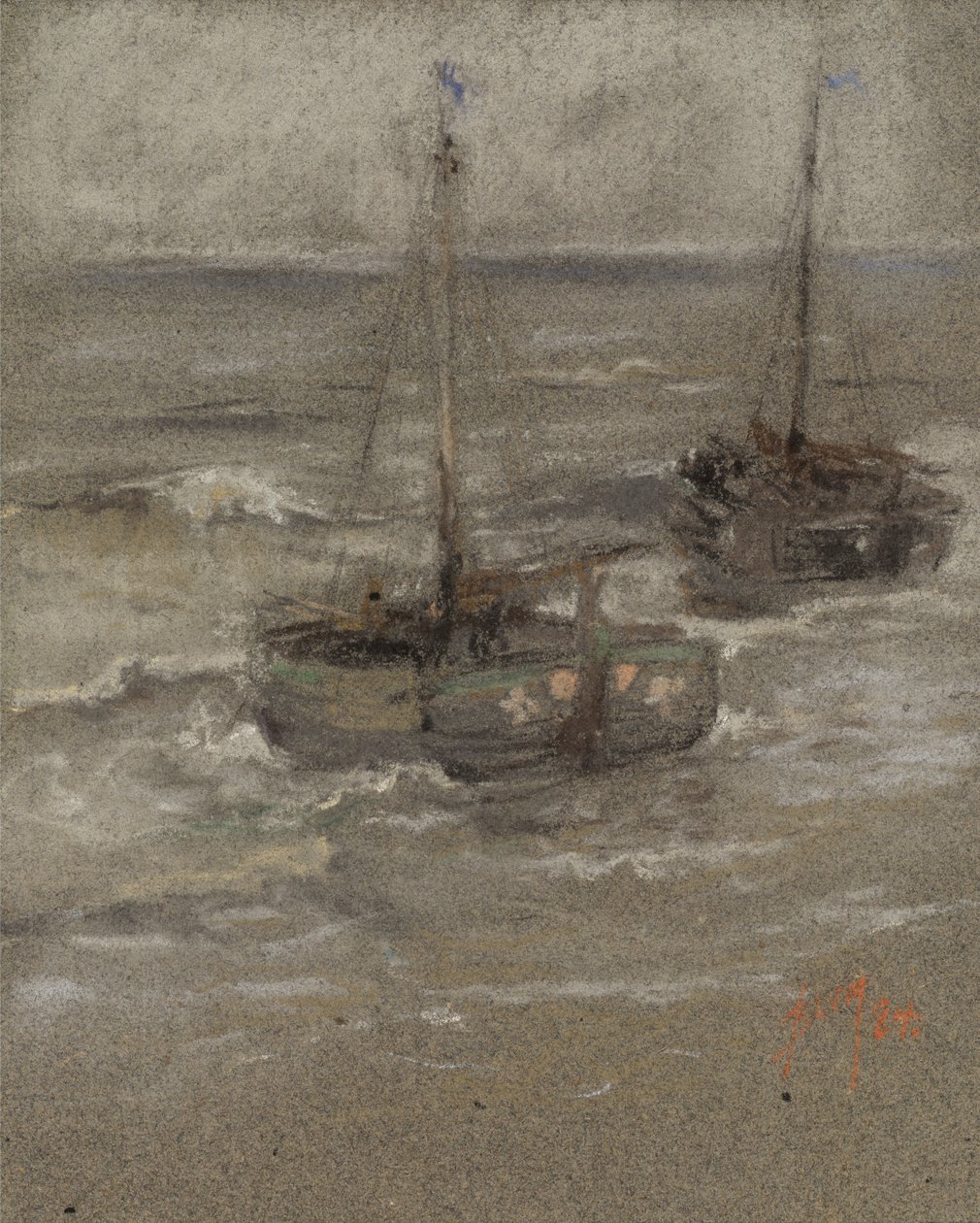 Fishing Boats at Anchor by Robert Frederick Blum