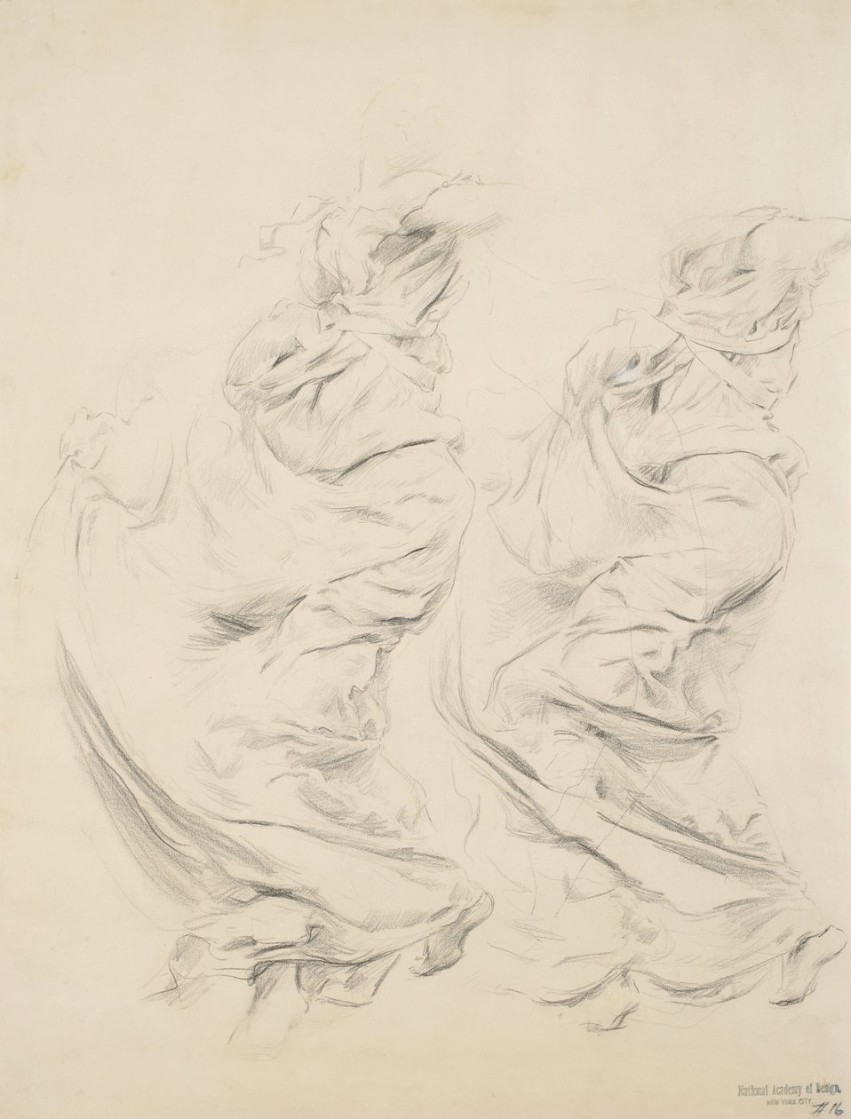 Sketch of Drapery Possibly for Moods to Music Mural by Robert Frederick Blum