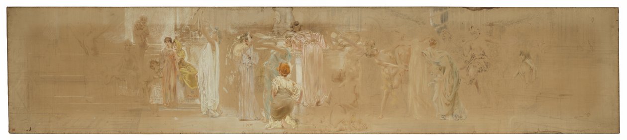 Study for a Procession, "Vintage Festival," Mendelssohn Glee Club, New York, NY by Robert Frederick Blum