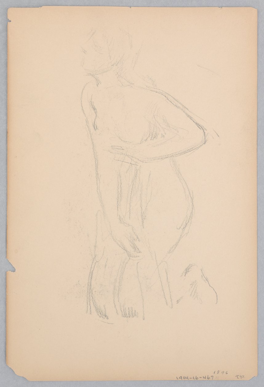 Study for a Kneeling Woman, "Vintage Festival," Mendelssohn Glee Club, New York by Robert Frederick Blum