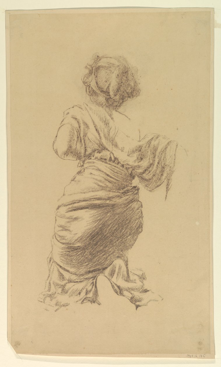 Study for a Kneeling Woman, "Vintage Festival," Mendelssohn Glee Club, New York, NY by Robert Frederick Blum