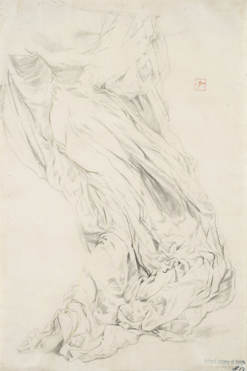 Study of Drapery for Moods to Music Mural by Robert Frederick Blum