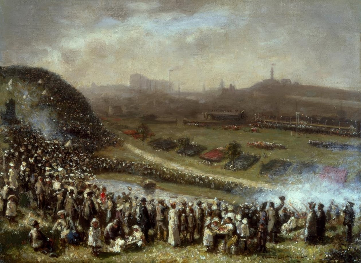 At the Races, Glasgow / Painting by Robert Gemmell Hutchison
