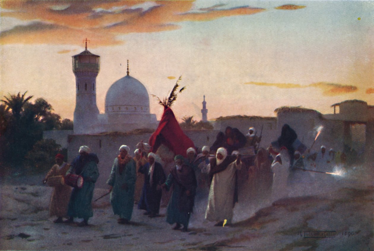 A Wedding Procession at Menzala: The Home-Coming of the Bride, 1880 by Robert George Talbot Kelly