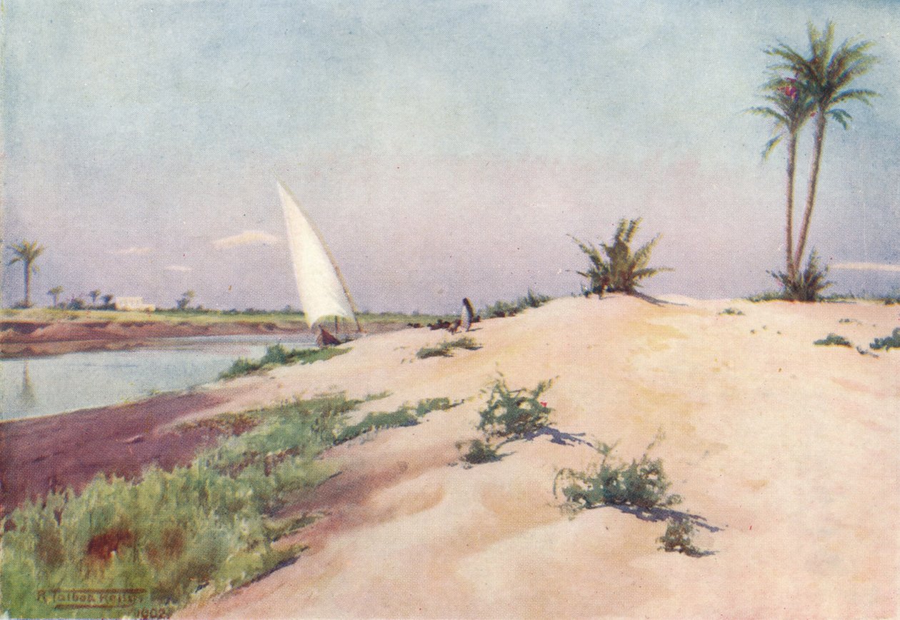 On the Ismailia Canal, near Tel-El-Kebir by Robert George Talbot Kelly