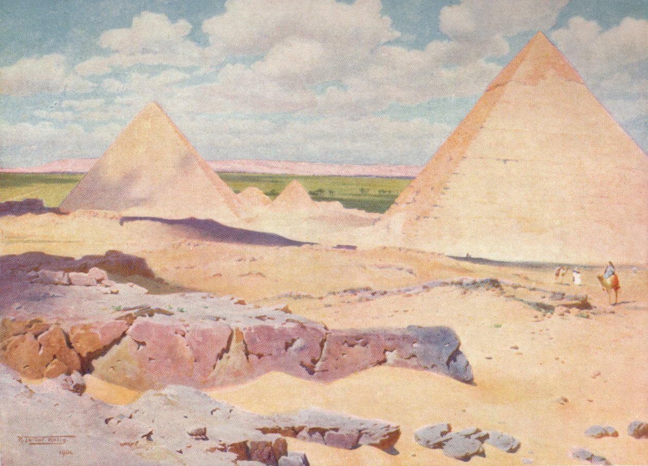 The Pyramids of Gizeh from the Desert, c1880, 1904 by Robert George Talbot Kelly