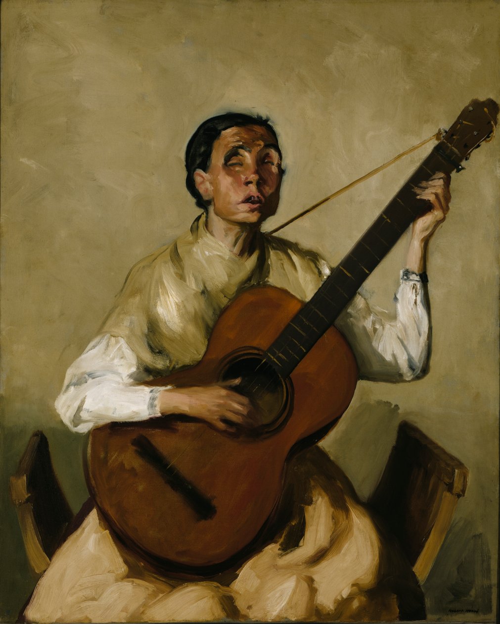 Blind Spanish Singer, 1912 by Robert Henri