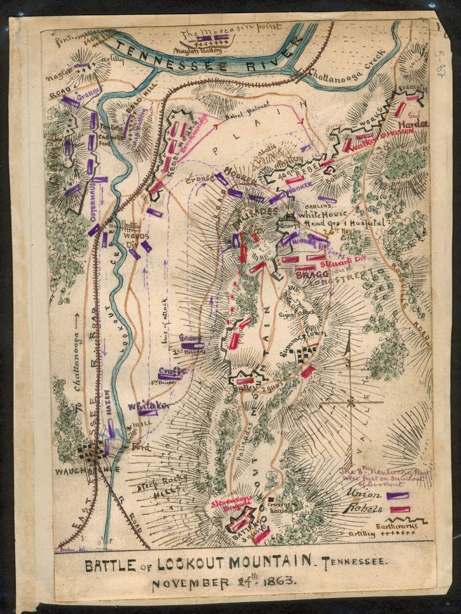 Battle of Lookout Mountain, Tennessee, November 24th, 1863 by Robert Knox Sneden