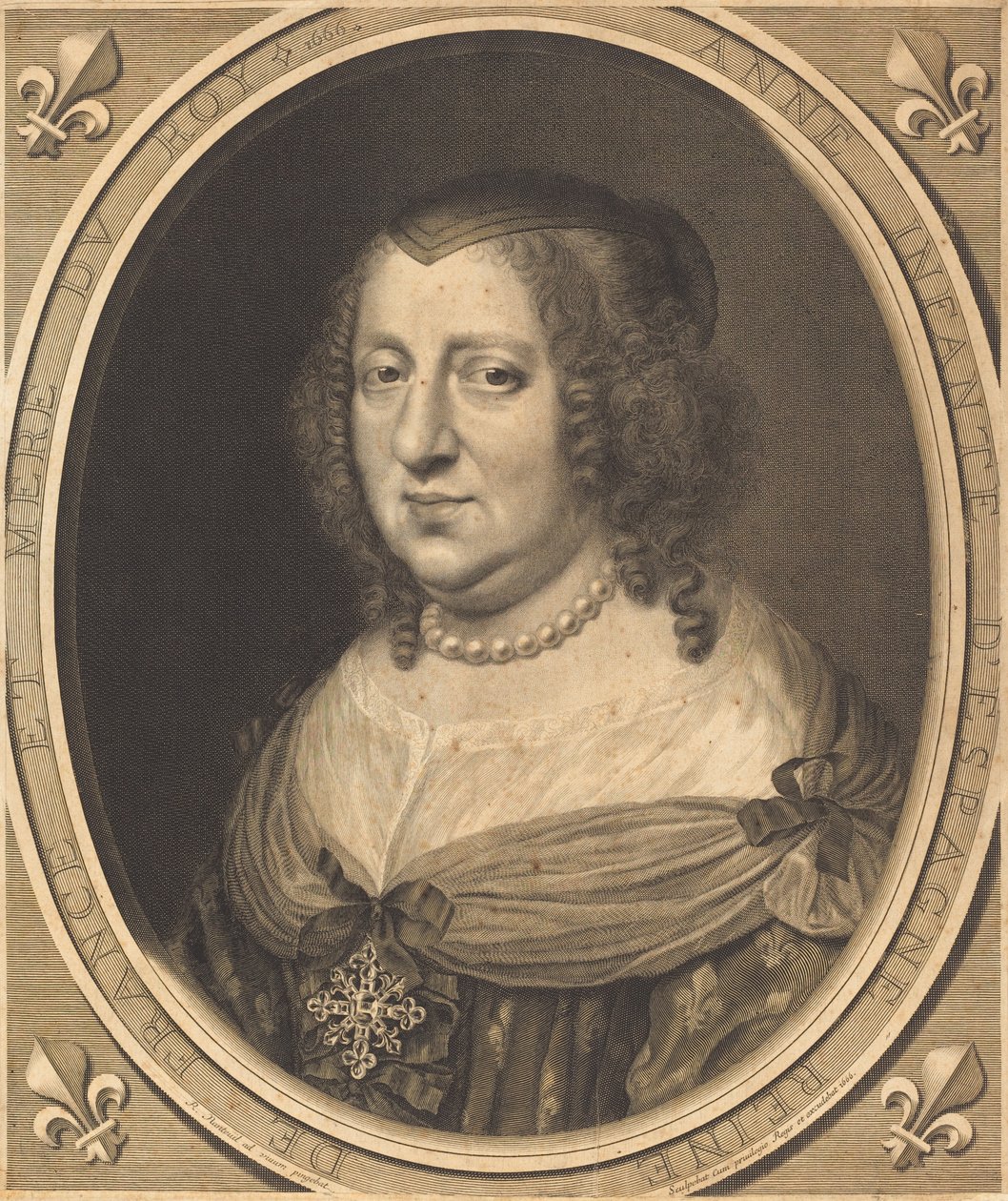 Anne of Austria, Queen of France and Navarre by Robert Nanteuil