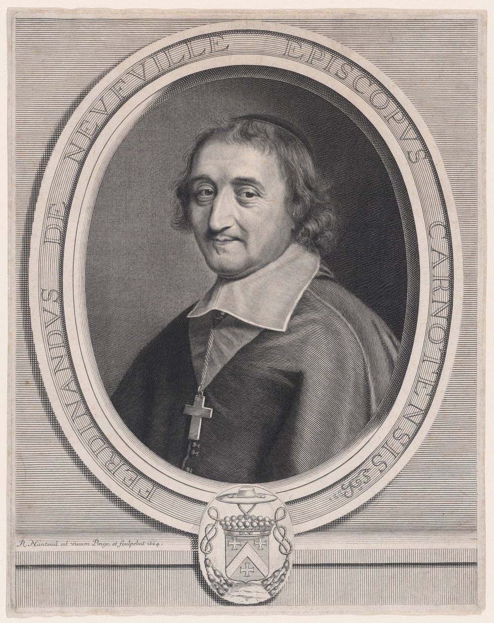 Ferdinand de Neufville, Bishop of Chartres (1608-1678) by Robert Nanteuil