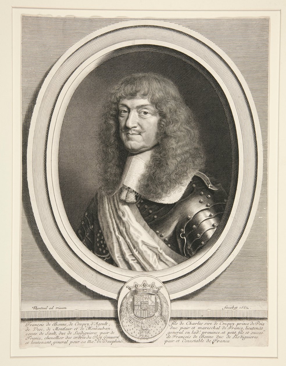 Francois de Bonne, Marshal of Créquy, Duke of Lesdiguières (1624-1687) by Robert Nanteuil
