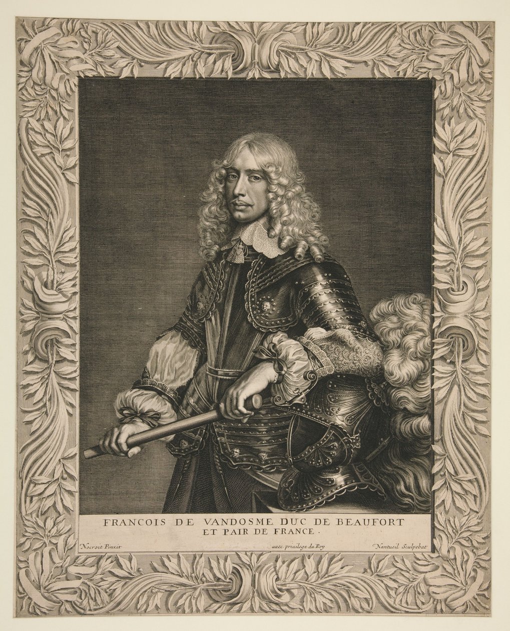 François de Vendôme, Duke of Beaufort and Peer of France (Duke of Beaufort and Nobleman of France) by Robert Nanteuil