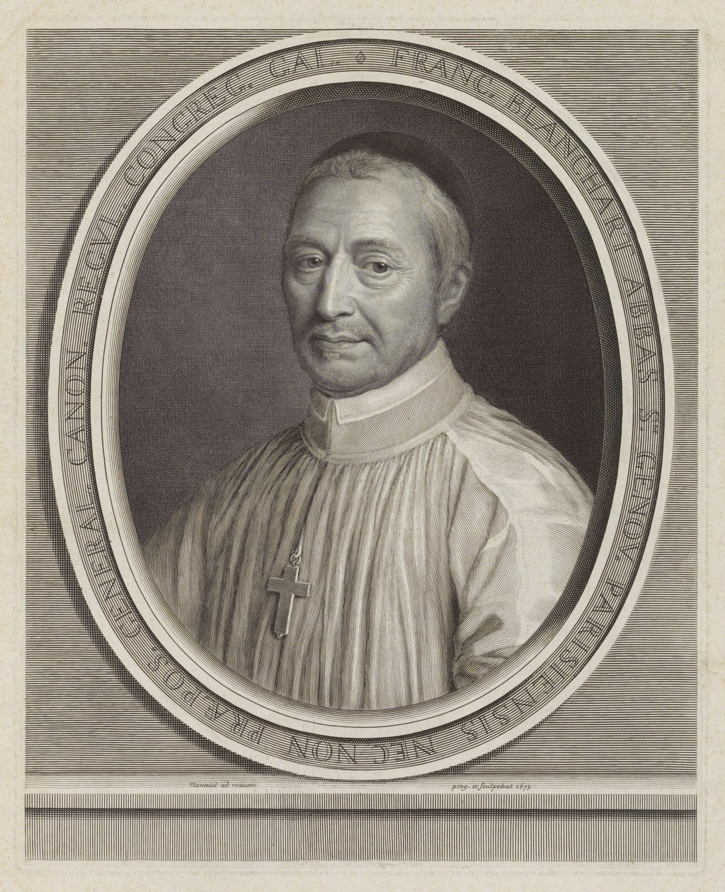 François Blanchart, Abbot of Sainte-Geneviève by Robert Nanteuil