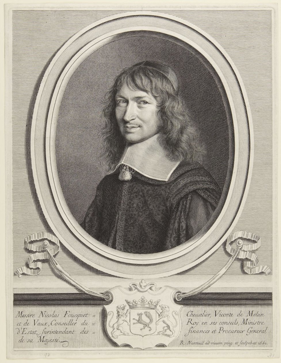 Nicolas Fouquet, Viscount of Melun and of Vaux by Robert Nanteuil