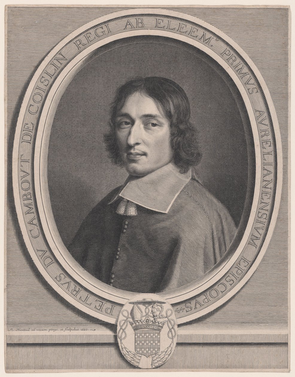 Pierre-Arnoud du Cambout, Cardinal de Coislin (Cardinal of Coislin) by Robert Nanteuil