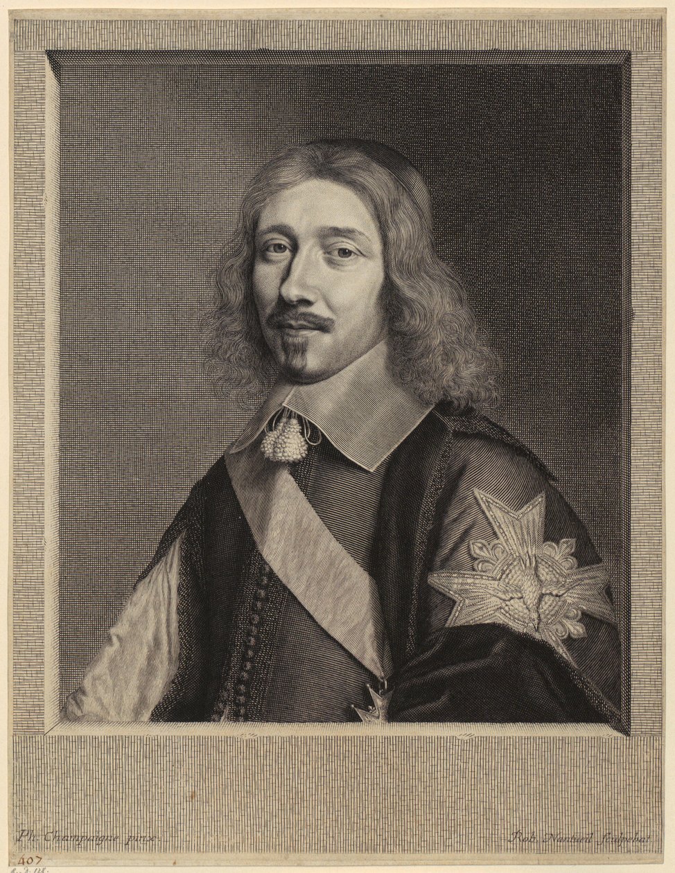 Portrait of Michel IV Le Tellier, French minister by Robert Nanteuil