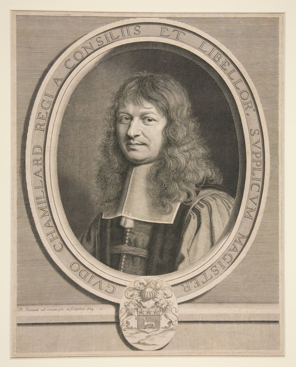 Portrait of Guy Chamillard, Counsellor to the King and Head of Supplications by Robert Nanteuil