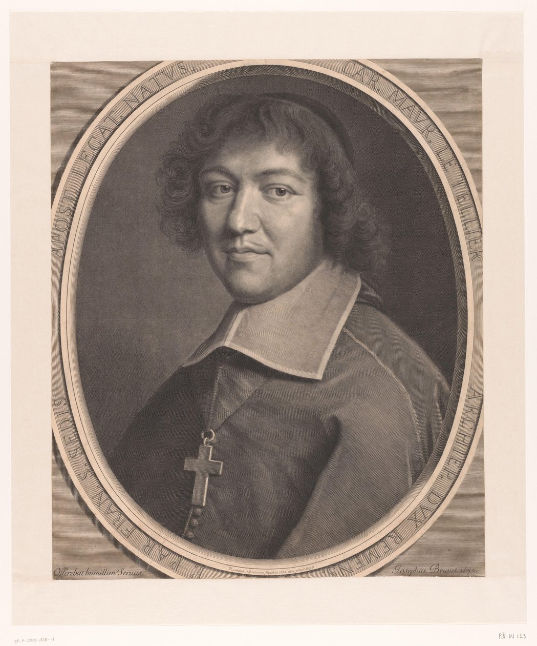 Portrait of Charles-Maurice Le Tellier by Robert Nanteuil