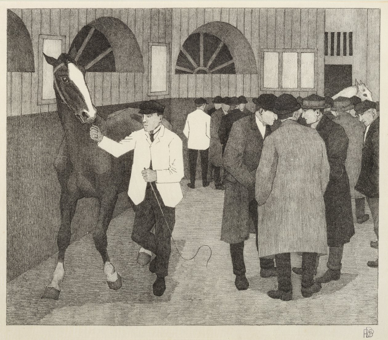 Horse Dealers at the Barbican by Robert Polhill Bevan