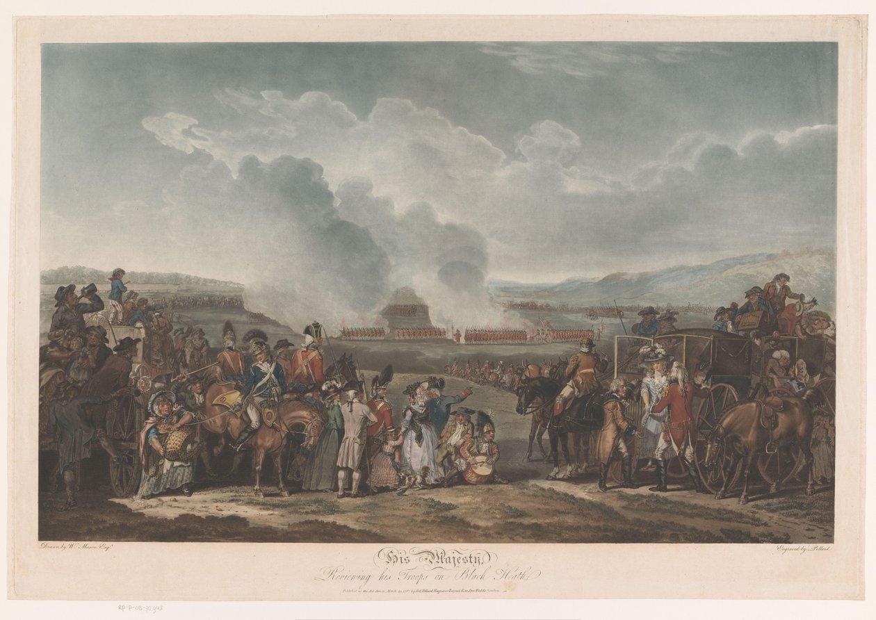 George III Reviewing His Troops at Blackheath by Robert Pollard (I)