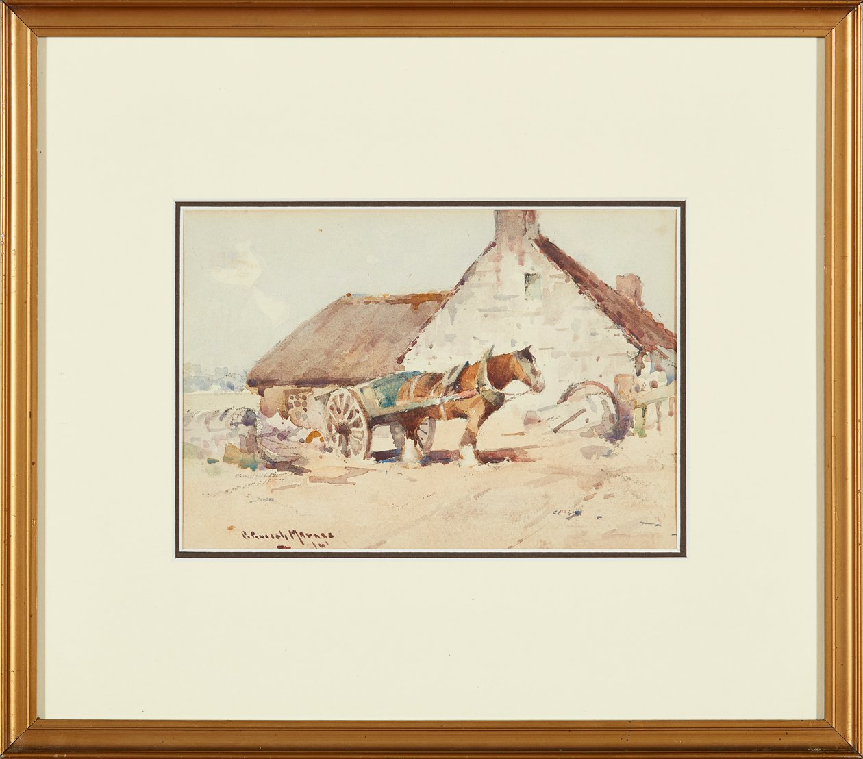Horse and Cart by Robert Russell MacNee