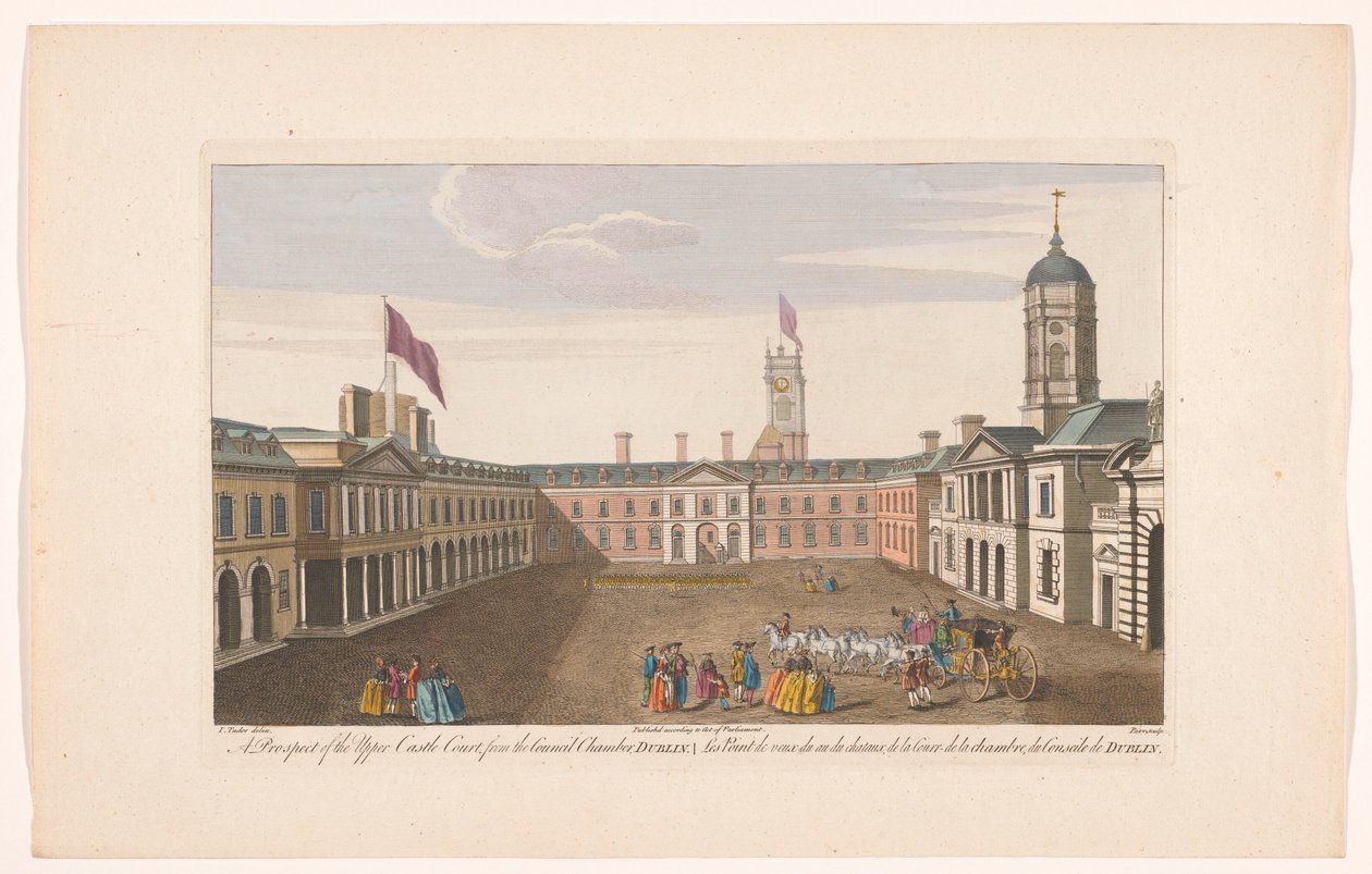 View of the Upper Castle Yard of Dublin Castle by Robert Sayer (possibly)