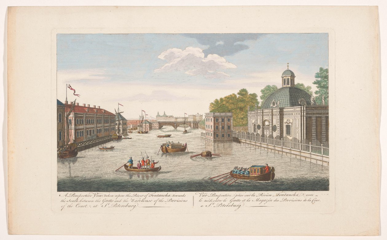 View of the Fontanka River in Saint Petersburg Seen from the North Side by Robert Sayer (possibly)