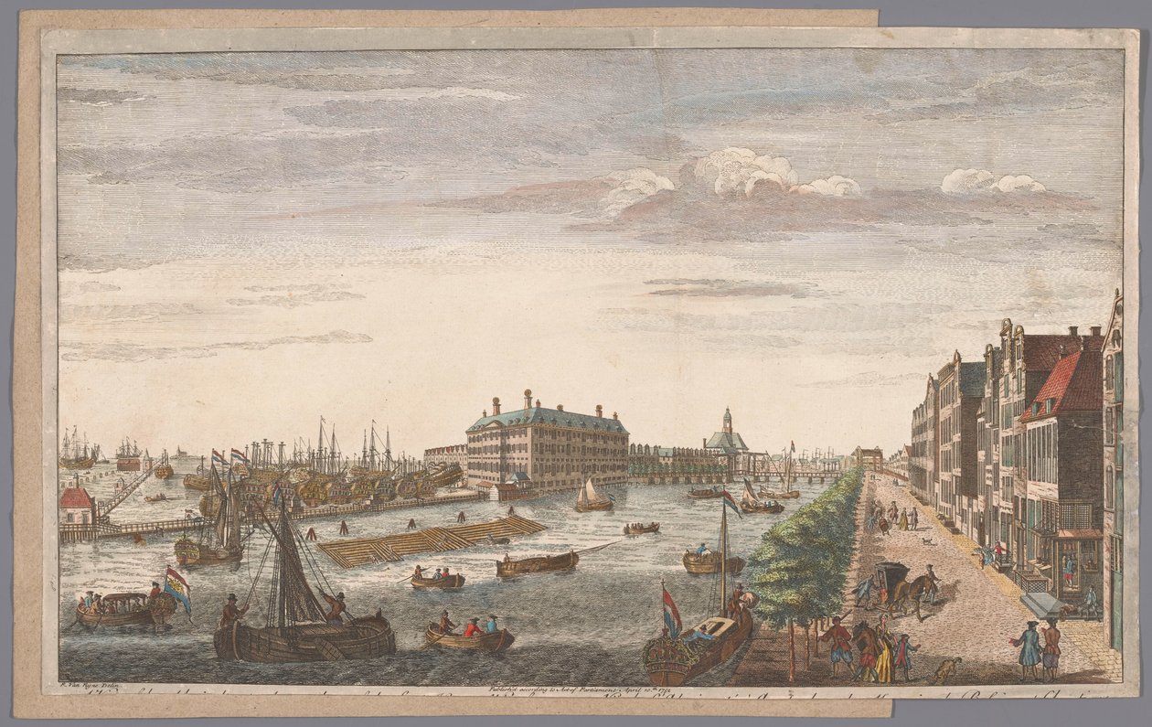 View of the Admiralty Warehouse in Amsterdam by Robert Sayer (possibly)