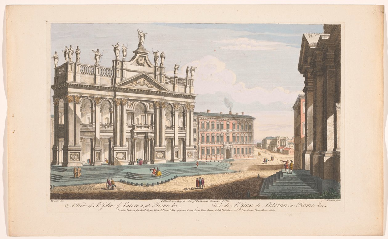 View of St. John of Lateran in Rome by Robert Sayer