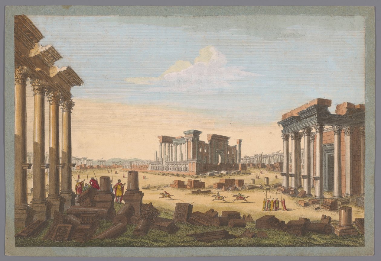 View of the Ruins of Monuments at Palmyra from the Northwest by Robert Sayer