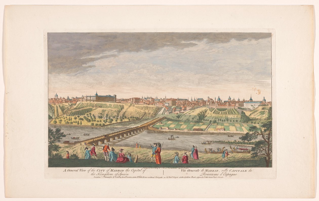 View of the City of Madrid (series: Madrid and Lisbon) by Robert Sayer