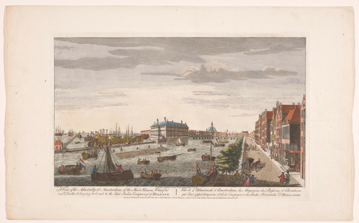 View of the Admiralty Warehouse in Amsterdam by Robert Sayer