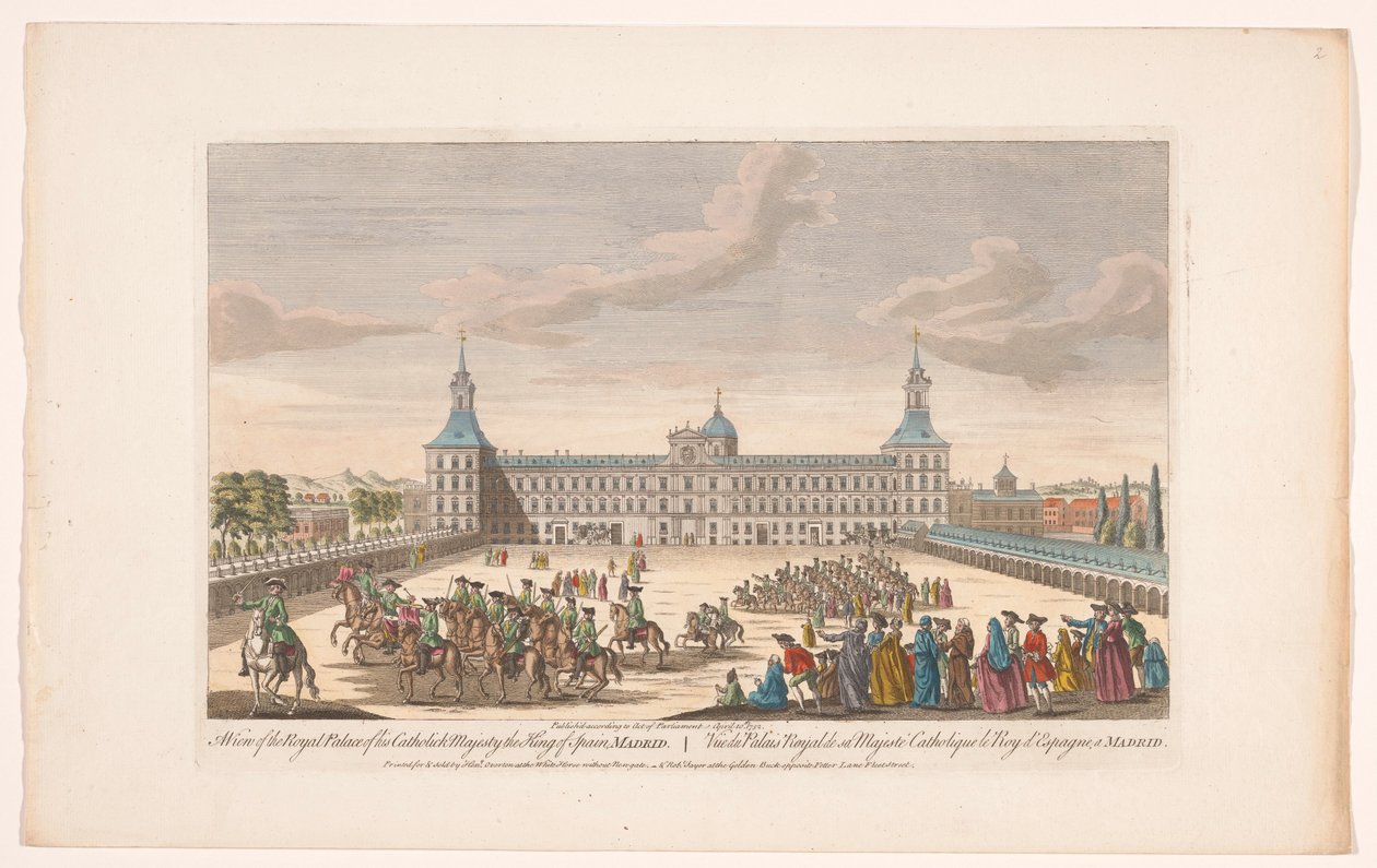 View of the Royal Palace in Madrid by Robert Sayer