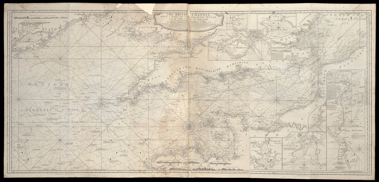 The British Channel with a Part of the Atlantic Ocean and of the Coast of Ireland by Robert Sayer