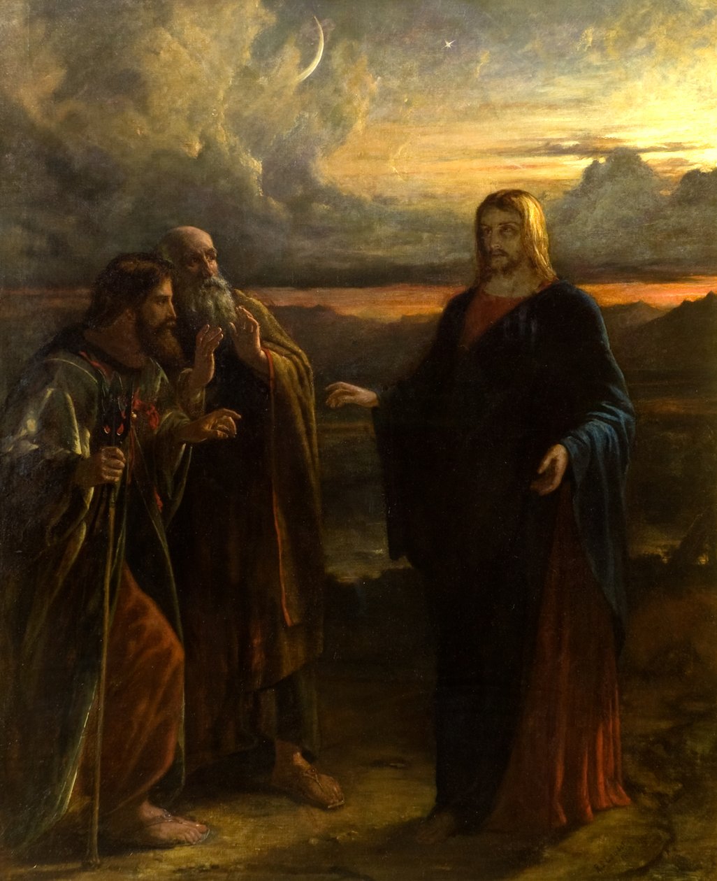 Christ and the Two Disciples on the Way to Emmaus by Robert Scott Lauder