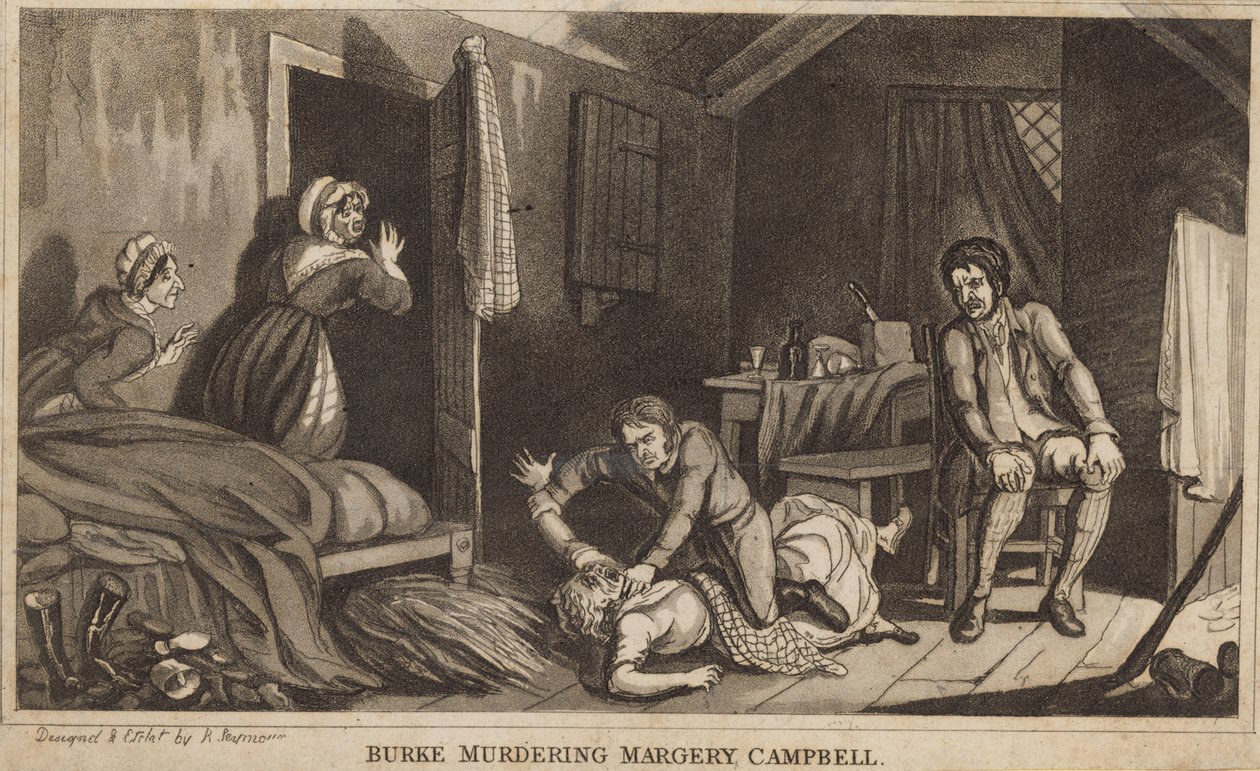Burke Murdering Margery Campbell by Robert Seymour