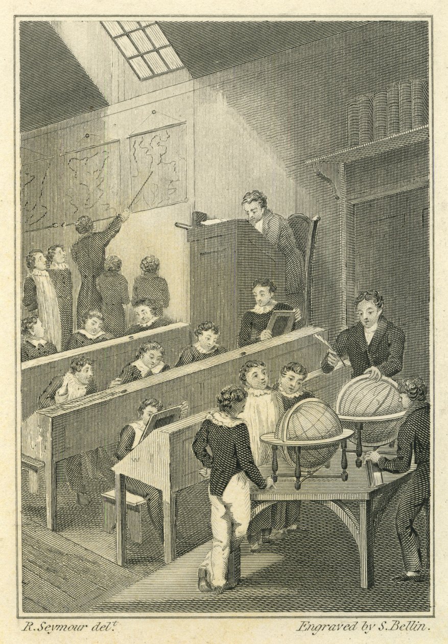 Nicholas Nickleby: Dotheboys Hall, engraved by Samuel Bellin by Robert Seymour