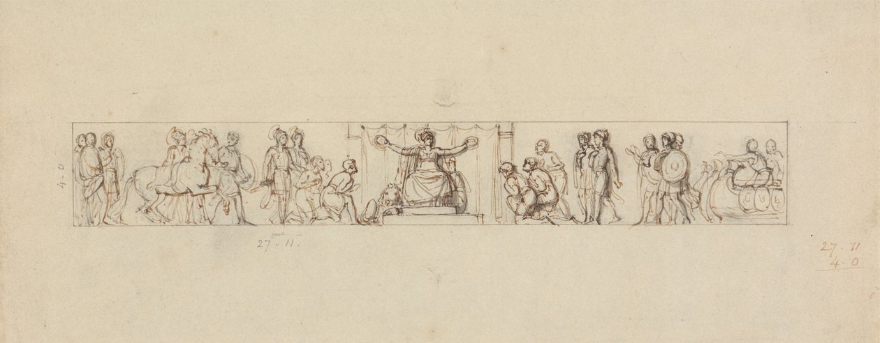 Study for a Relief with Romanesque Figures by Robert Smirke
