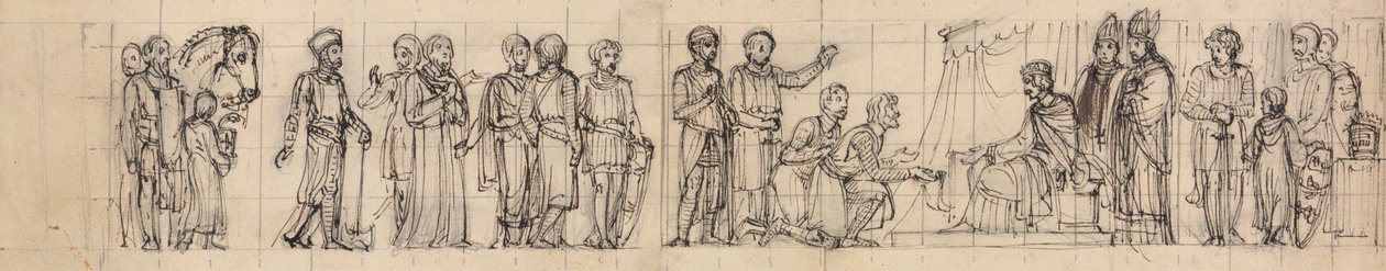 Study of Knights, Paying Homage, to the King by Robert Smirke