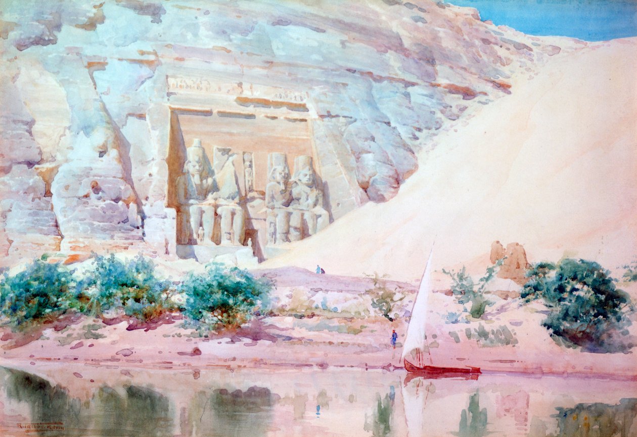 Temple of Abou Simbel, Egypt by Robert Talbot Kelly