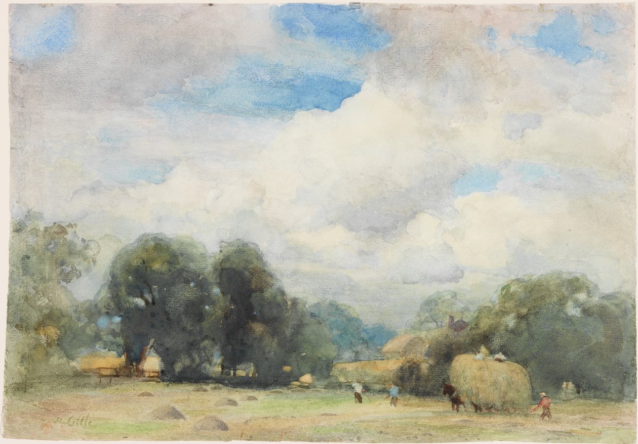 Haymaking in Herefordshire by Robert W. Little