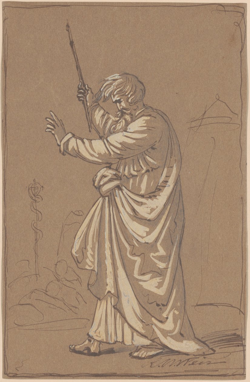 Aaron Converting His Staff into a Serpent by Robert W. Weir
