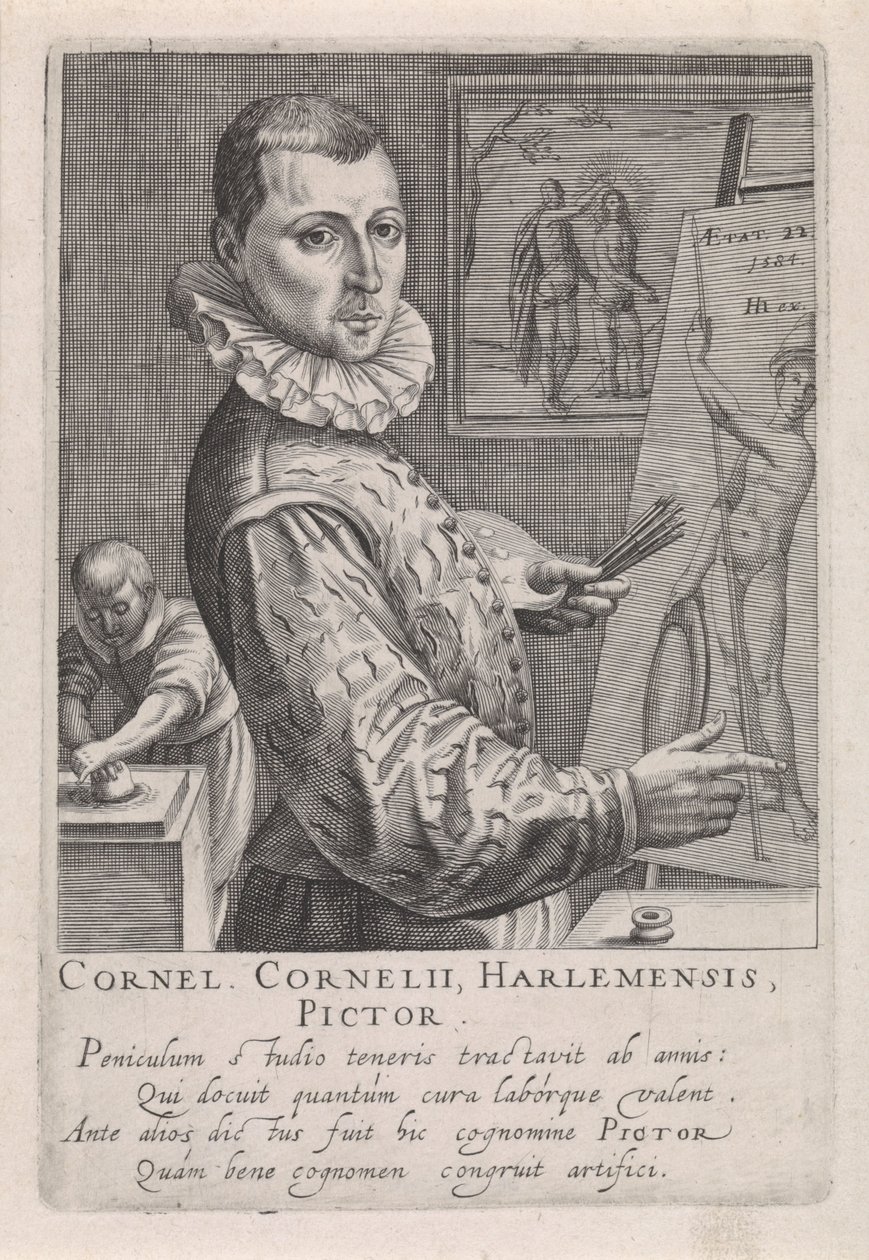 Portrait of Cornelis Cornelisz. van Haarlem by Robert Willemsz de Baudous