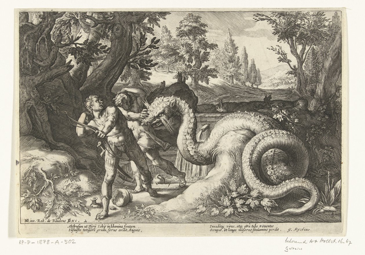 Companions of Cadmus Devoured by a Dragon (Metamorphoses of Ovid series) by Robert de Baudous