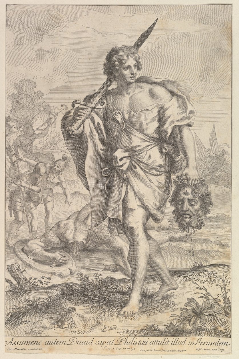 David with the Head of Goliath, 1680-1743 by Robert van Audenaerde