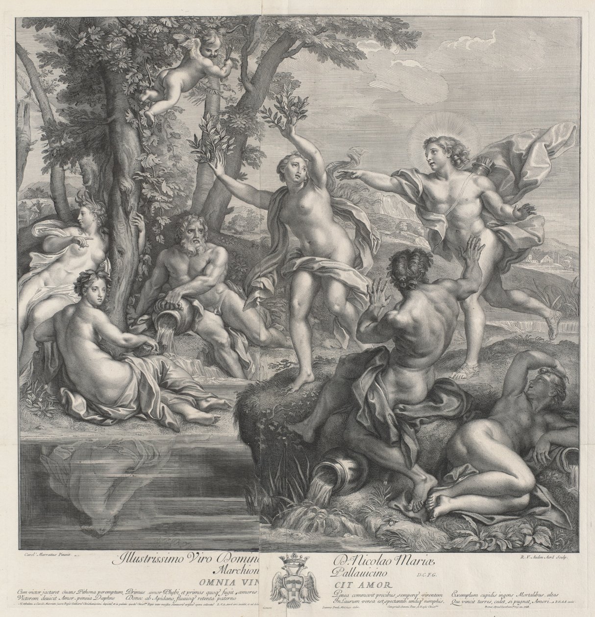 Omnia Vincit Amor [Apollo and Daphne], 1728 by Robert van Audenaerde